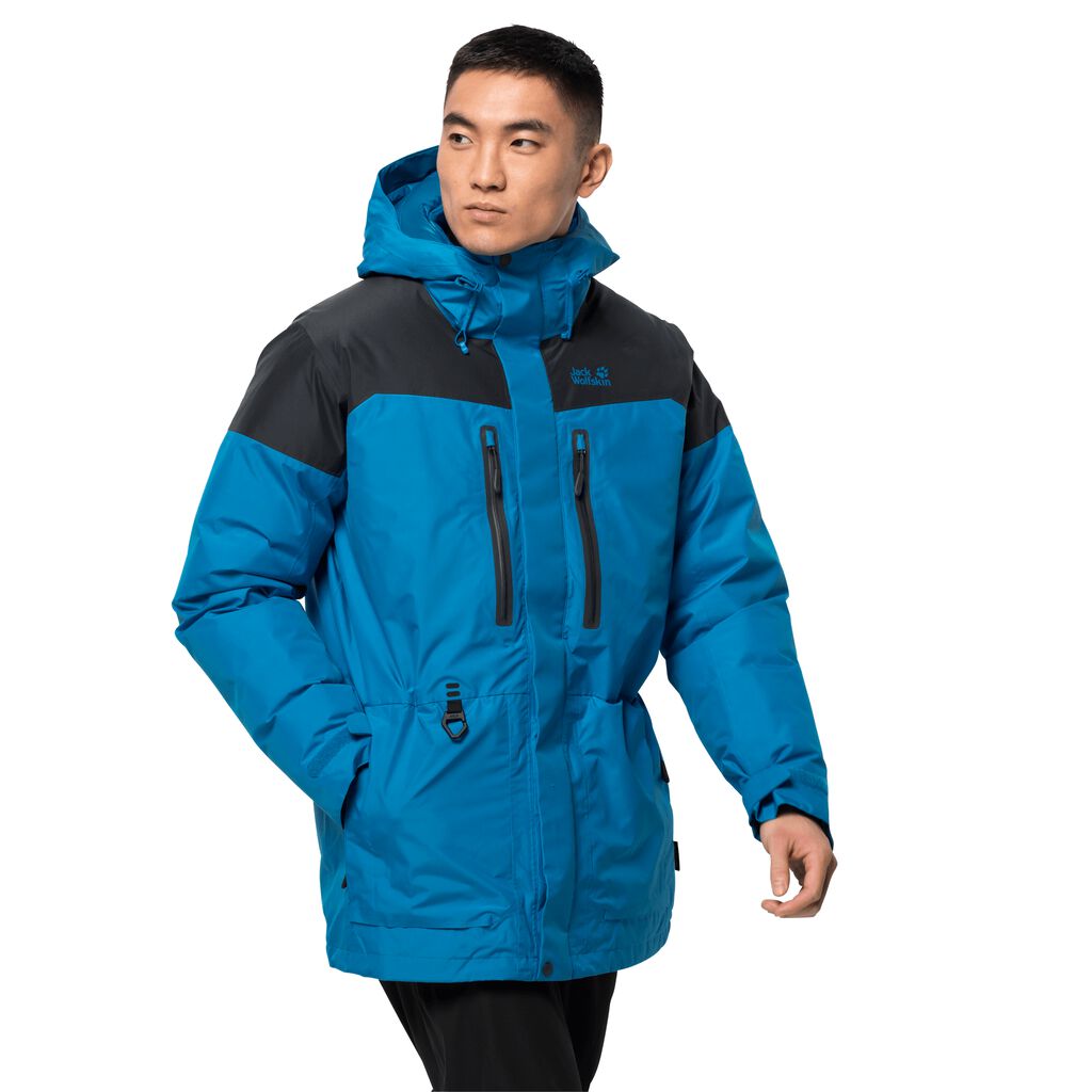 Jack Wolfskin NORTH ICE Vestes Homme Bleu - GNTMBKC-69